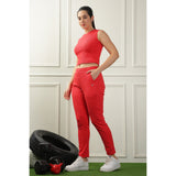 Women's cotton jogger pant with side pocket & drawstring