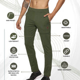 Men's Super Stretchy Work Leisure Pant With Zipper Closure Thigh Pocket