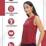 Women's Scoop Neck Tank Top with Chest Print