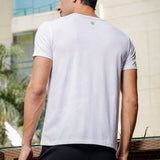 Men's Round Neck Super Smooth Self Design Wrinkle Resistant T shirt