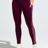 Women’s High Waist Printed Side Panel Tights