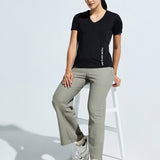 Women’s V neck cut and sew top