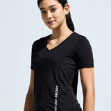 Women’s V neck cut and sew top