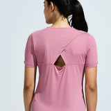 Women’s criss cross back mesh top