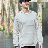 Men's Quilted Hooded Sweat Shirt with Kangaroo Pockets