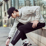 Men's Quilted Hooded Sweat Shirt with Kangaroo Pockets
