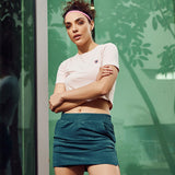 Women Cotton Spandex Short Sleeve Crop Top