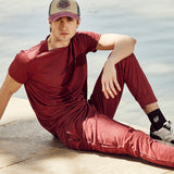 Lightweight Wrinkle Resistant Polyester Co-Ord Set for Men