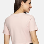 White round neck crop top for women – snug fit and modern style