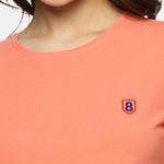 Women's fitted short sleeve top – soft and flexible fabric