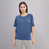 Women UPF Sun Protection Eco Friendly Yoga Top With Batwing Sleeve