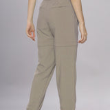 Women's Solid Detachable Track pants with Elasticated Drawstring waist & Zipper Pockets.