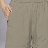 Women's Solid Detachable Track pants with Elasticated Drawstring waist & Zipper Pockets.