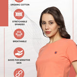Women Cotton Spandex Short Sleeve Crop Top