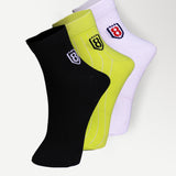 Nylon High Ankle Socks Set of 3