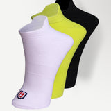 Nylon Low Ankle Socks With Rubber Grip Set of 3