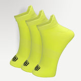 Nylon Low Ankle Socks With Rubber Grip Set of 3 - Neon