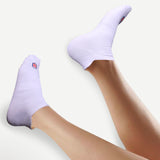 Nylon Low Ankle Socks With Rubber Grip - White