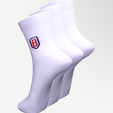 Nylon High Ankle Socks Set of 3 - White