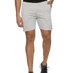 Detailed view of elastic waistband for a secure fit on men's gym shorts.
