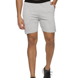Detailed view of elastic waistband for a secure fit on men's gym shorts.