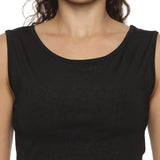 Women's Leopard Printed Black Crop Top