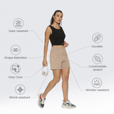 Women Shorts With Stylish Zipper Pocket At Front