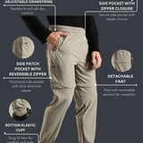 Men's Workleisure Pants with Knee Pleat & Double Button Zipper Closure