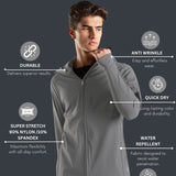 Men's All-Weather Water-Repellent Hoodie Jacket with Thumb hole