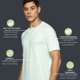 Men Cotton feel Super Stretchy Slim fit Polyester T Shirt