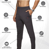 Men One Side Zipper Pocket and Inside Drawstring Trackpant