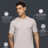 Men Cotton feel Super Stretchy Slim fit Polyester T Shirt