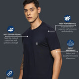 Men Cotton feel Super Stretchy Slim fit Polyester T Shirt