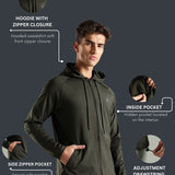 Men's All weather Hooded Jacket with inside pocket