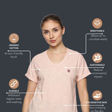 Women 100% organic cotton mega sleeve top