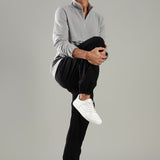 Men’s Half Reverse Zip Jacket with Printed Flap & Zipper Pocket