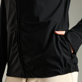 Women's Hooded All Weather Jacket with Side seam pockets in sleeve