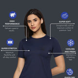 Women Breathable Quick Dry Regular Fit Sports T-Shirt