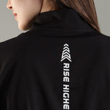 Women's Woven Jacket with High V-Neck & Zipper Opening