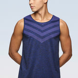 Men Slim Fit Sleeveless Tank Top with Arrow Print at Chest