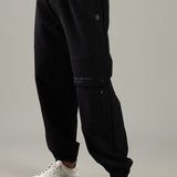 Men’s Oversized Joggers with Adjustable Waistband & Pocket with Snap Button Closure