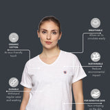 Women 100% organic cotton mega sleeve top