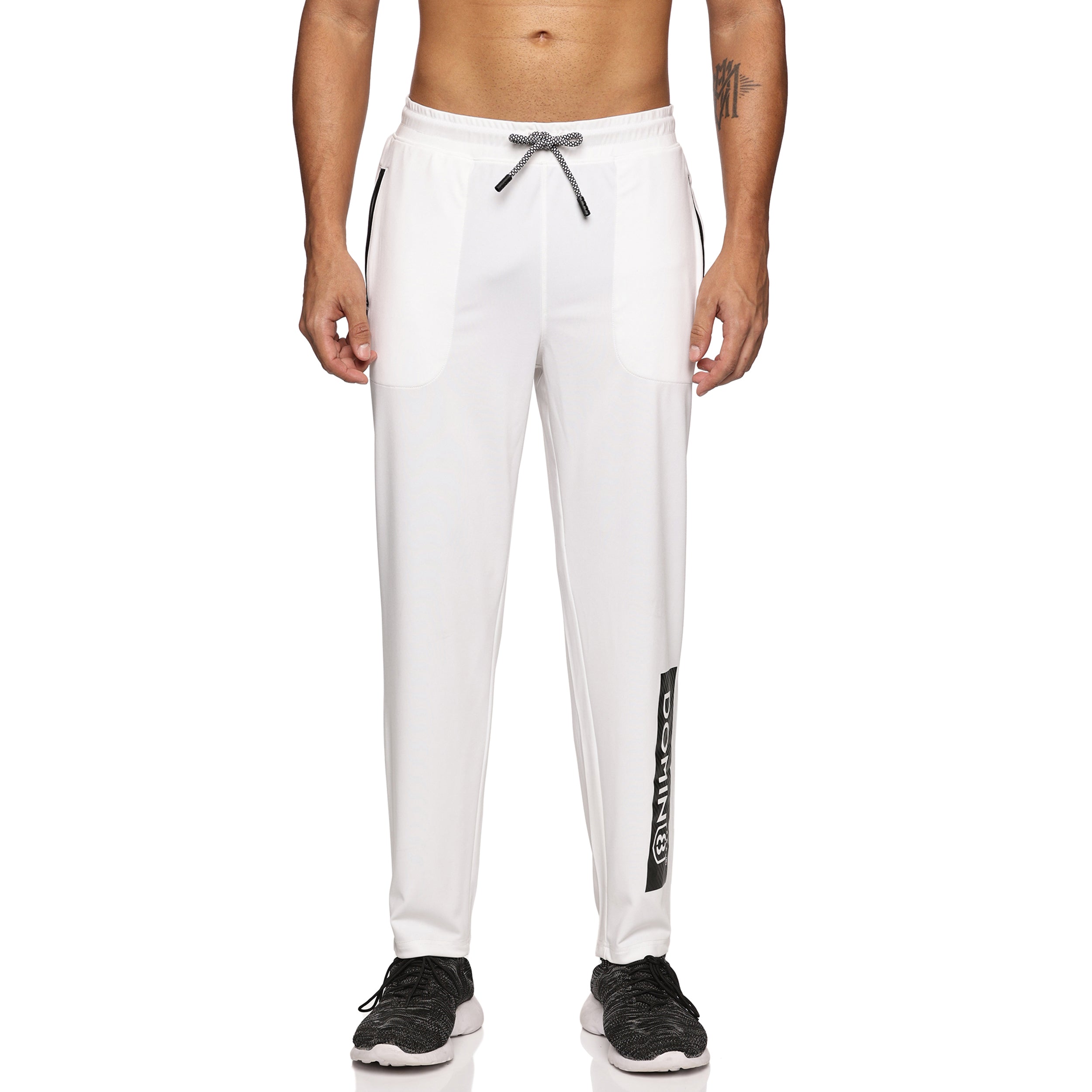 Men side pocket with Zipper closing and outside Drawstring Track Pants