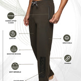 Men side pocket with Zipper closing and outside Drawstring Track Pants