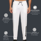 Men side pocket with Zipper closing and outside Drawstring Track Pants