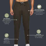 Men side pocket with Zipper closing and outside Drawstring Track Pants