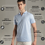 Men Stylish V Neck With Collar Polo T-Shirt