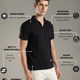 Men Stylish Polo With Zipper Closure