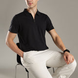 Men Stylish Polo With Zipper Closure