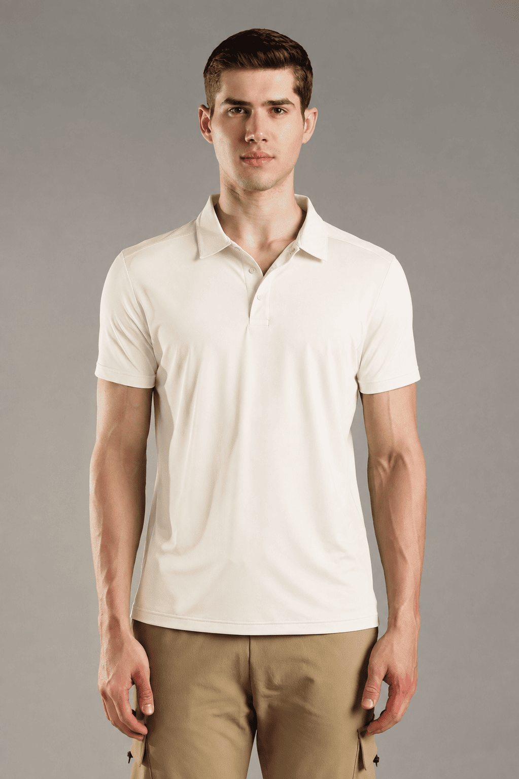 Men Stylish Polo With Button Closure